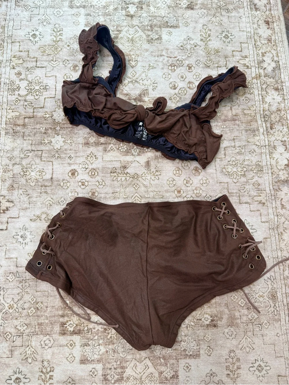 Frankies Bikinis Brown Set